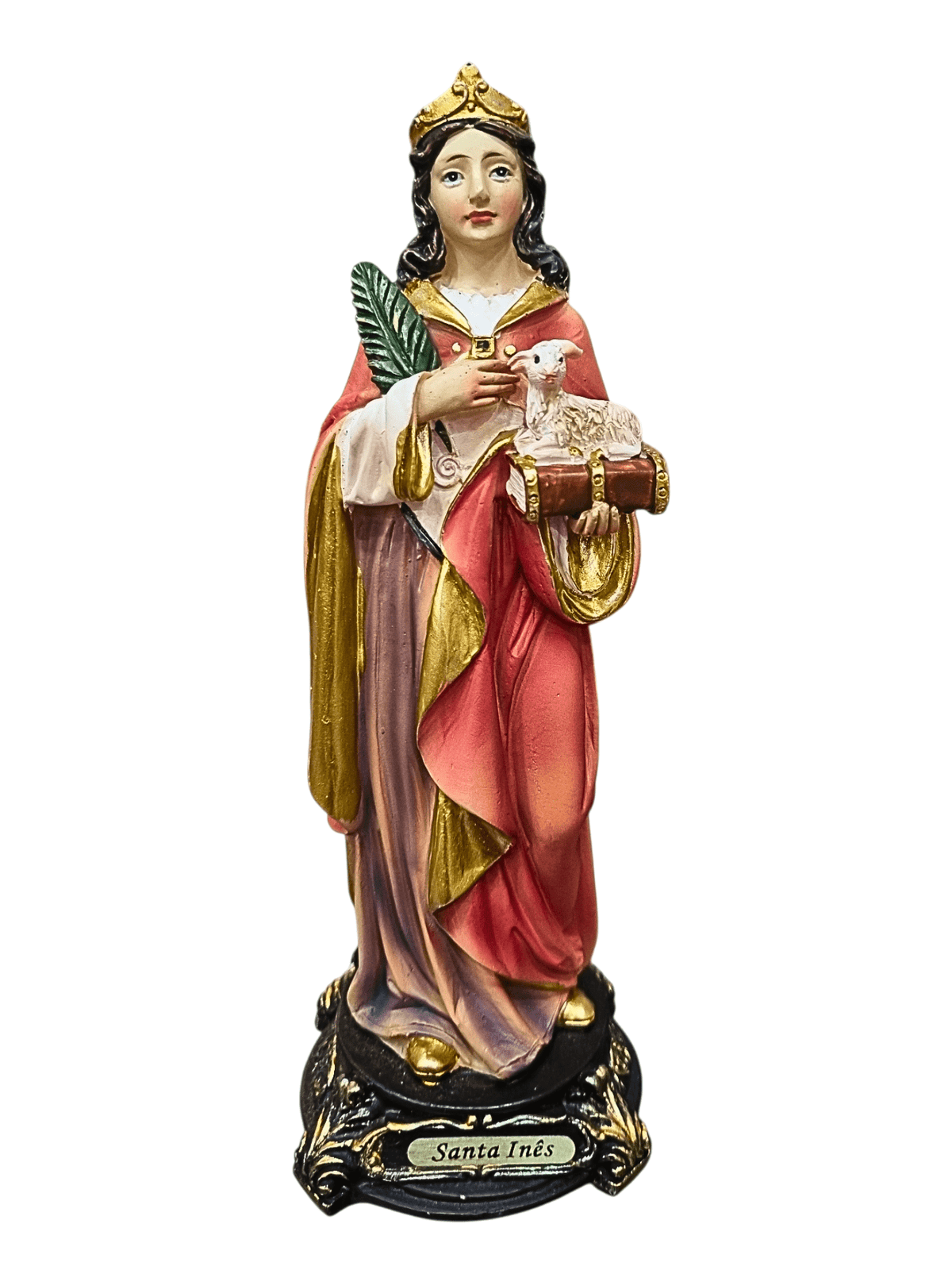 Imagem de Santa Inês em Resina 30 cm-TerraCotta Arte Sacra