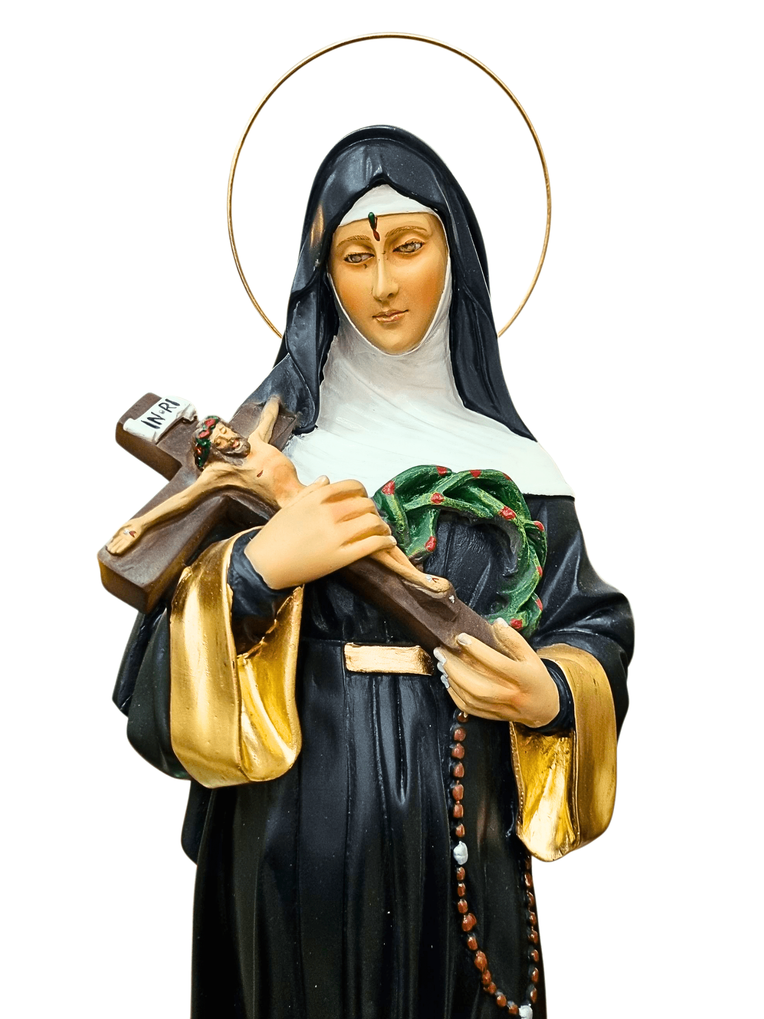 Imagem de Santa Rita 60 cm em Pó de Mármore-TerraCotta Arte Sacra