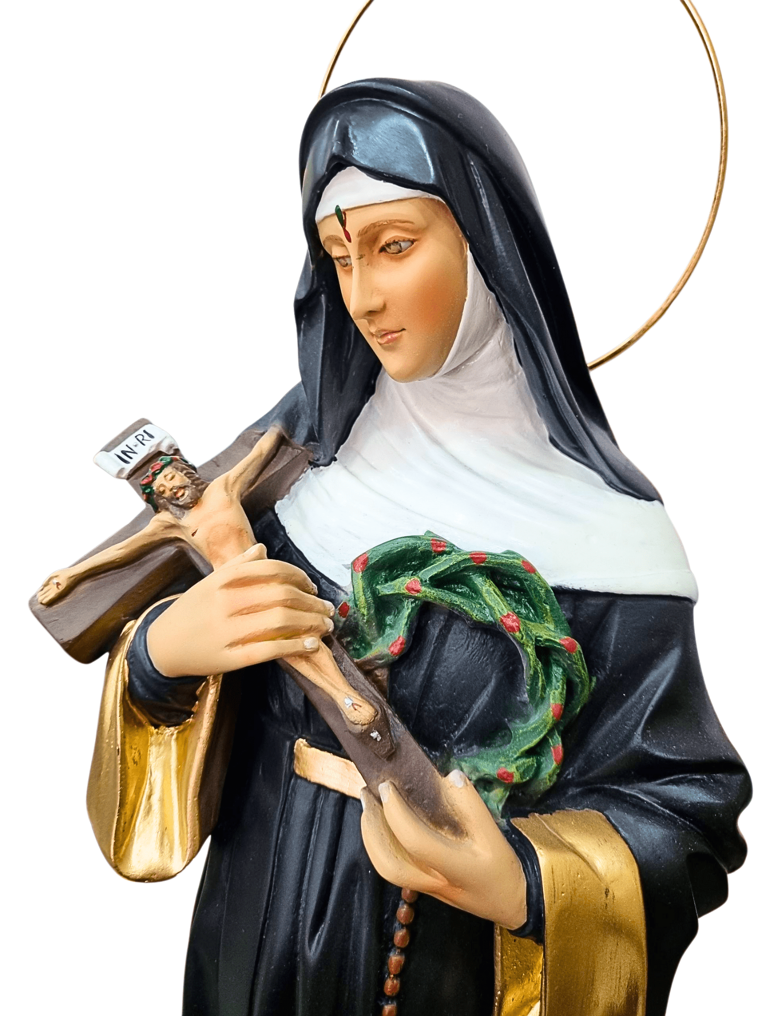 Imagem de Santa Rita 60 cm em Pó de Mármore-TerraCotta Arte Sacra