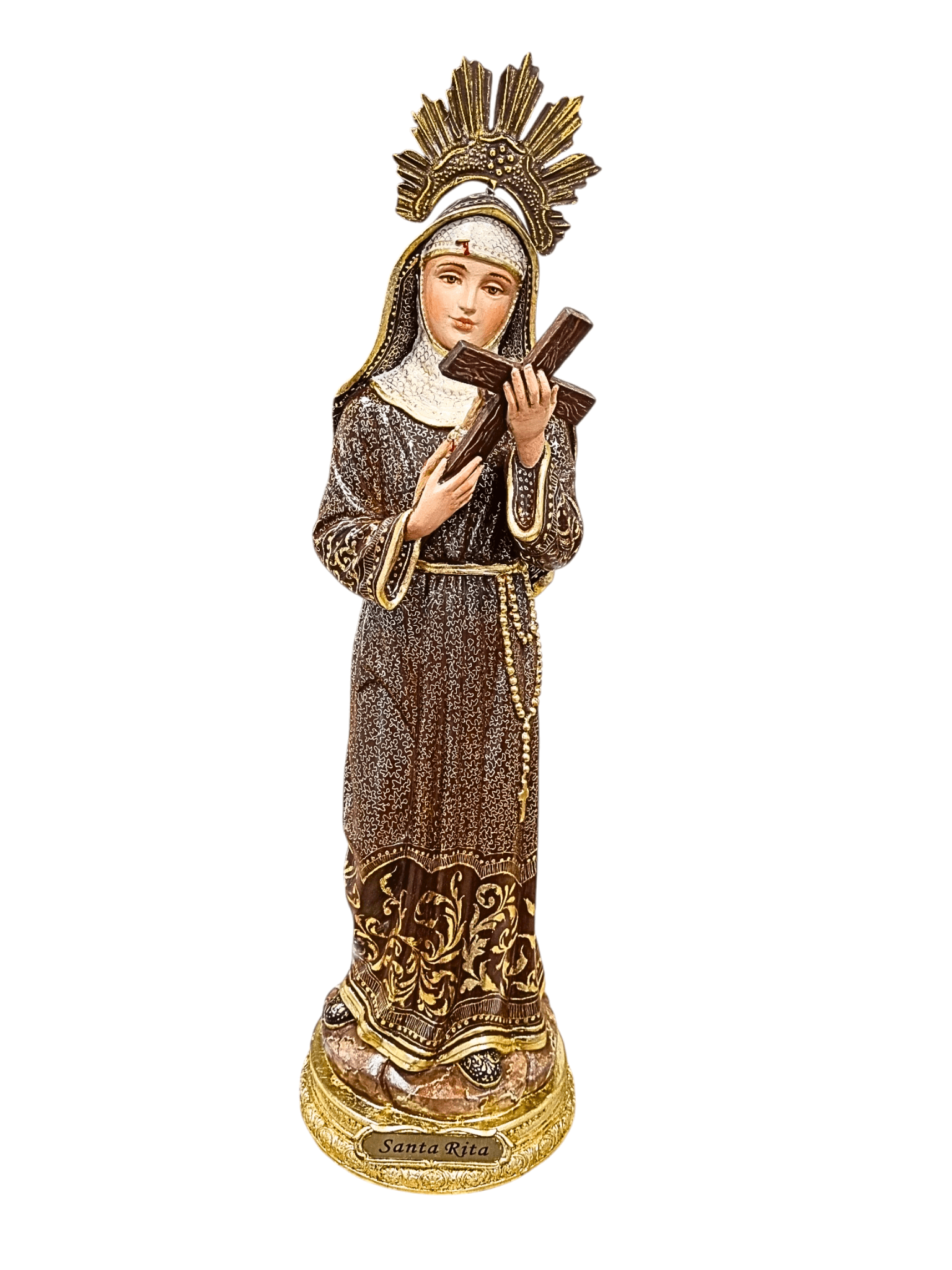 Imagem de Santa Rita Policromada 46 cm-TerraCotta Arte Sacra