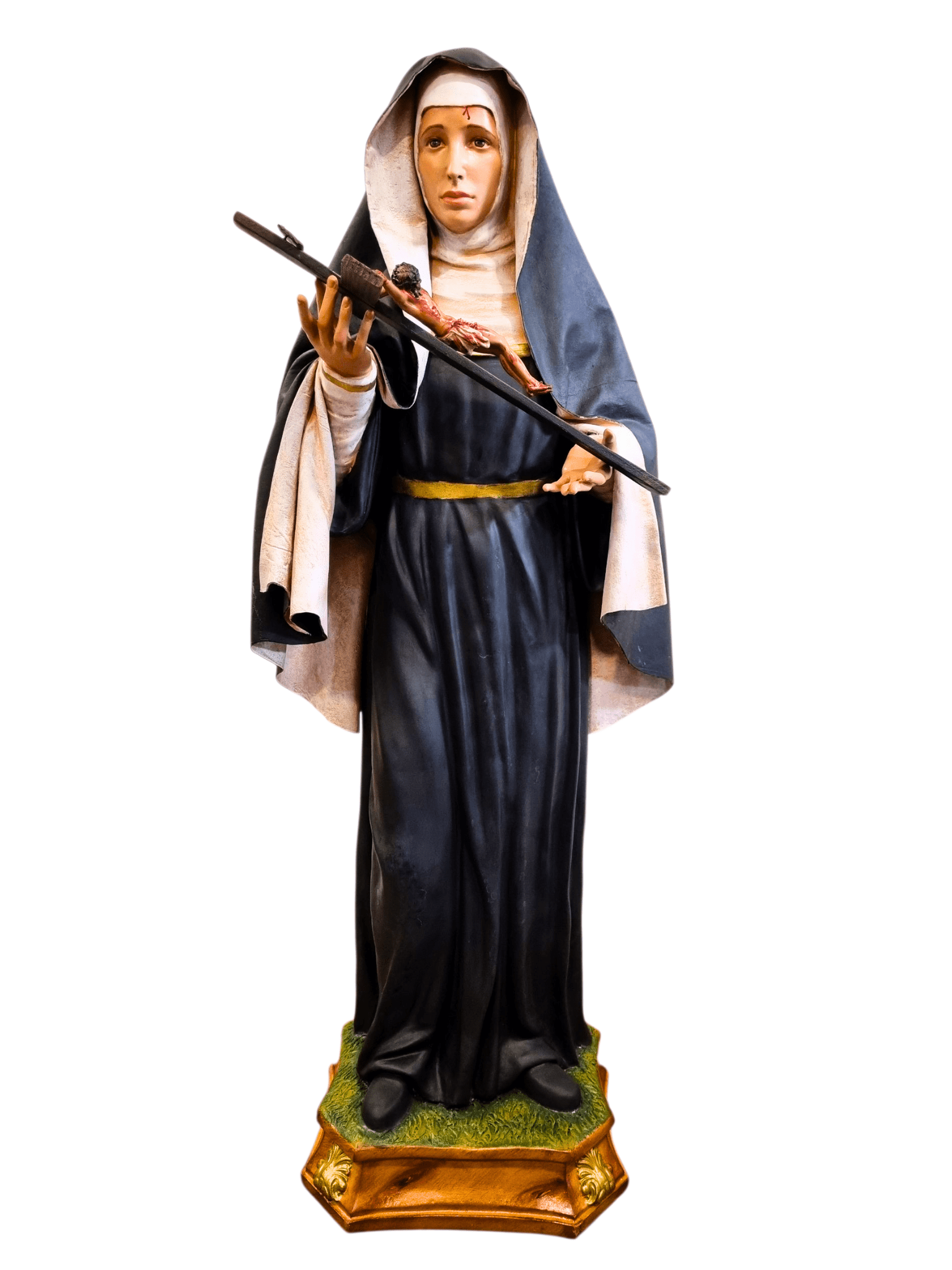 Imagem de Santa Rita de Cássia Colorida em Fibra de Vidro 120 m-TerraCotta Arte Sacra