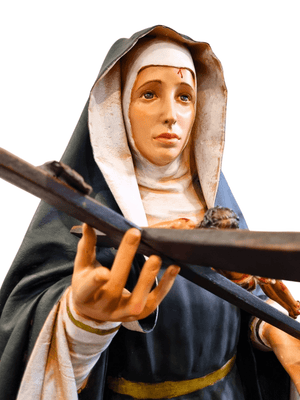 Imagem de Santa Rita de Cássia Colorida em Fibra de Vidro 120 m-TerraCotta Arte Sacra