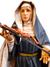 Imagem de Santa Rita de Cássia Colorida em Fibra de Vidro 120 m-TerraCotta Arte Sacra