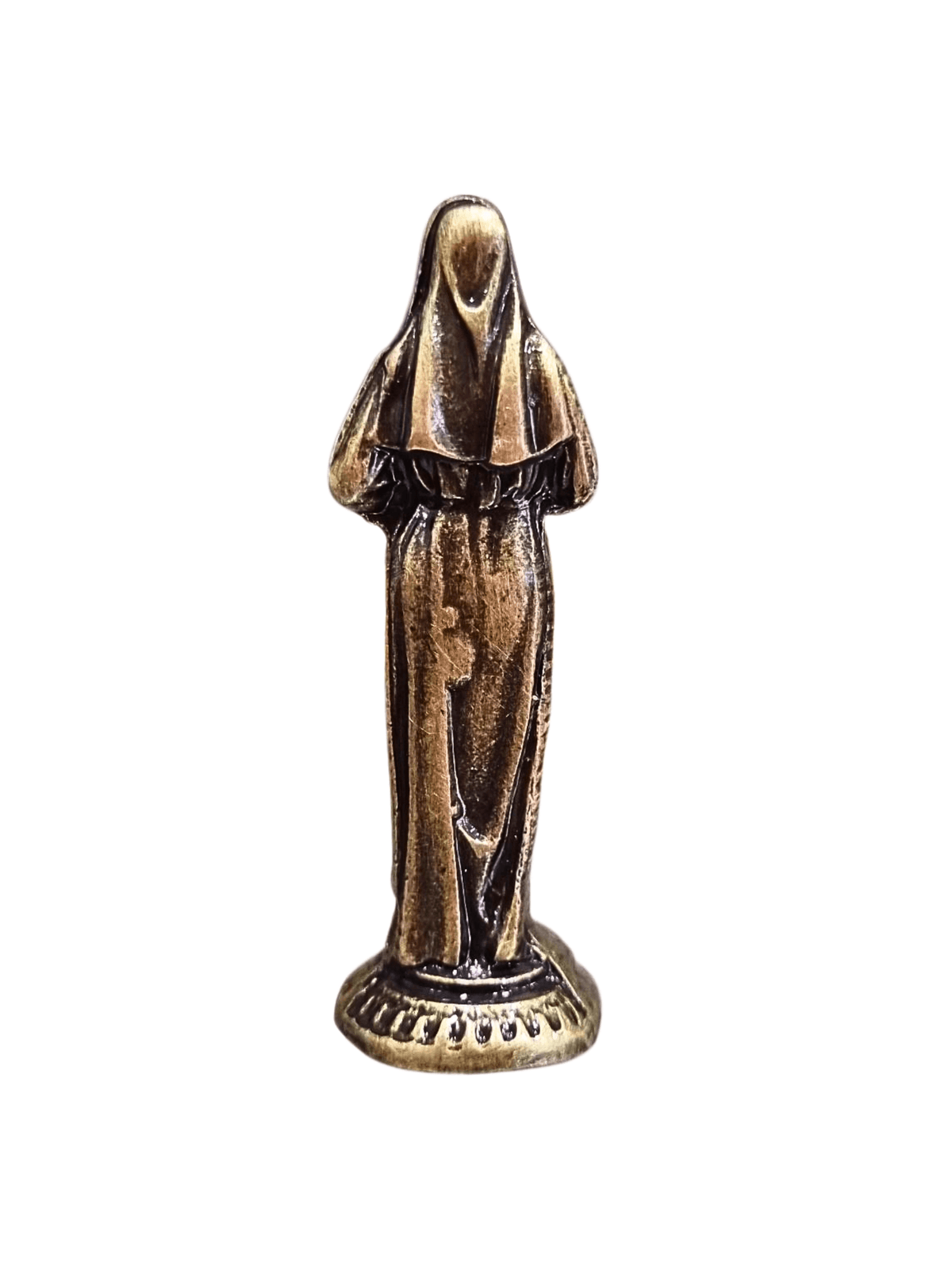 Imagem de Santa Rita de Cássia em Metal 5,5 cm-TerraCotta Arte Sacra