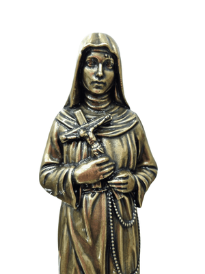 Imagem de Santa Rita em Metal Ouro Velho 21 cm-TerraCotta Arte Sacra