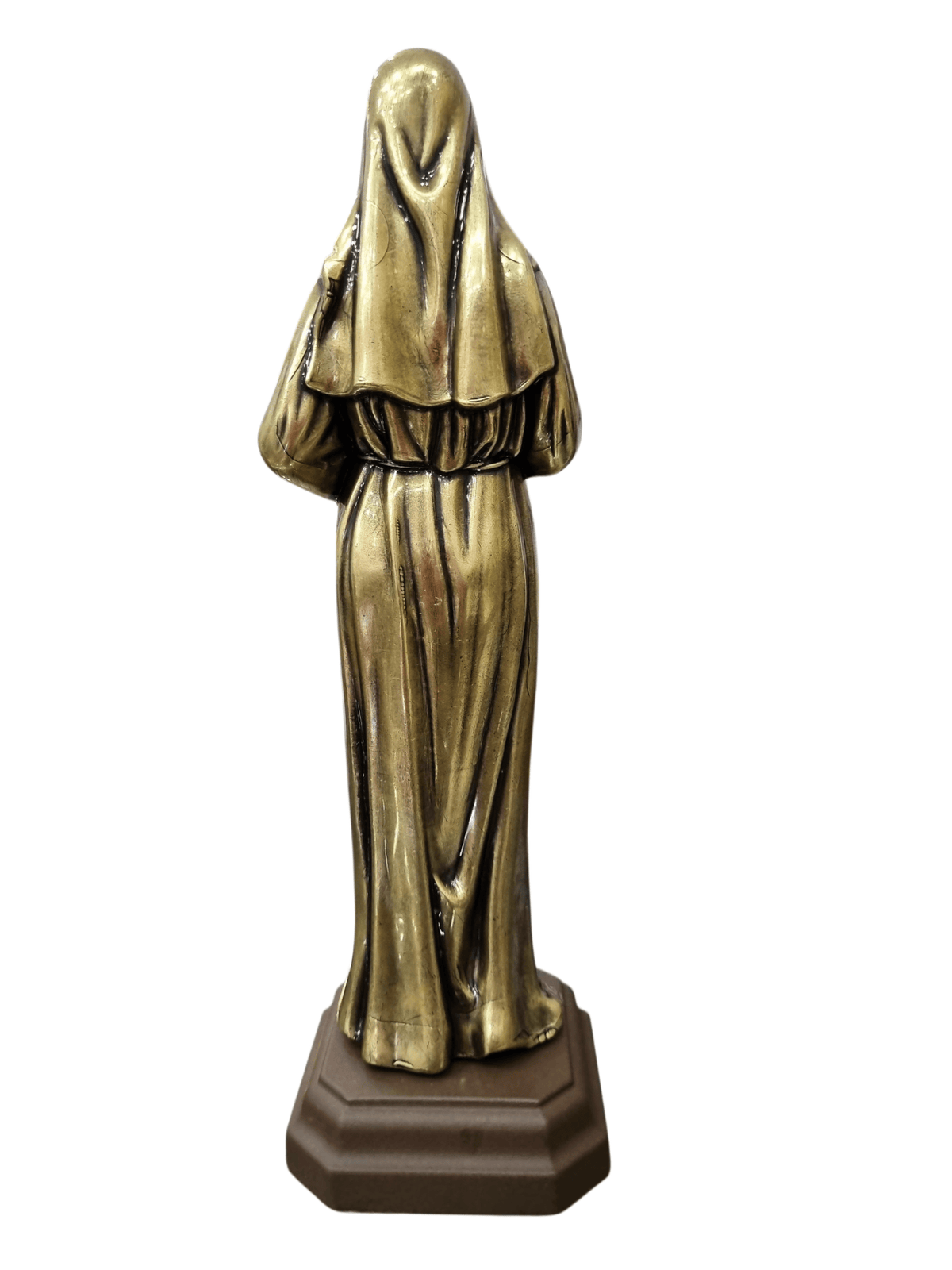 Imagem de Santa Rita em Metal Ouro Velho 21 cm-TerraCotta Arte Sacra