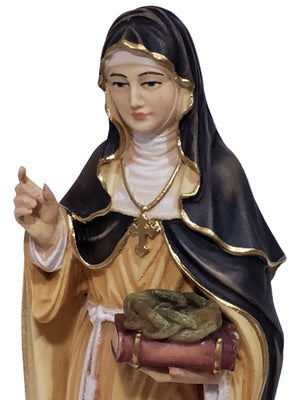 Imagem de Santa Tereza D'avila de Madeira Italiana 21 cm-TerraCotta Arte Sacra