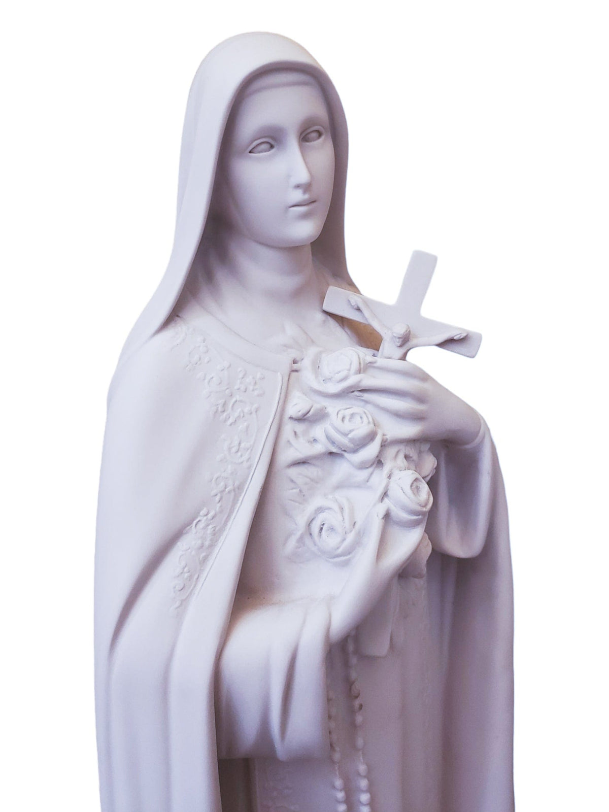 Imagem de Santa Terezinha 60 cm em Pó de Mármore Branca-TerraCotta Arte Sacra