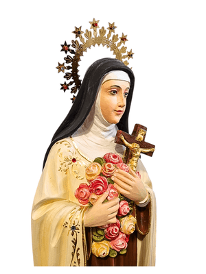Imagem de Santa Terezinha em Madeira 63 cm-TerraCotta Arte Sacra