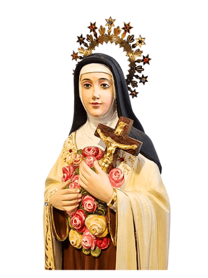Imagem de Santa Terezinha em Madeira 63 cm-TerraCotta Arte Sacra