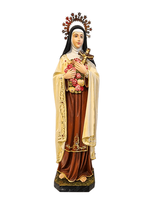 Imagem de Santa Terezinha em Madeira 63 cm-TerraCotta Arte Sacra