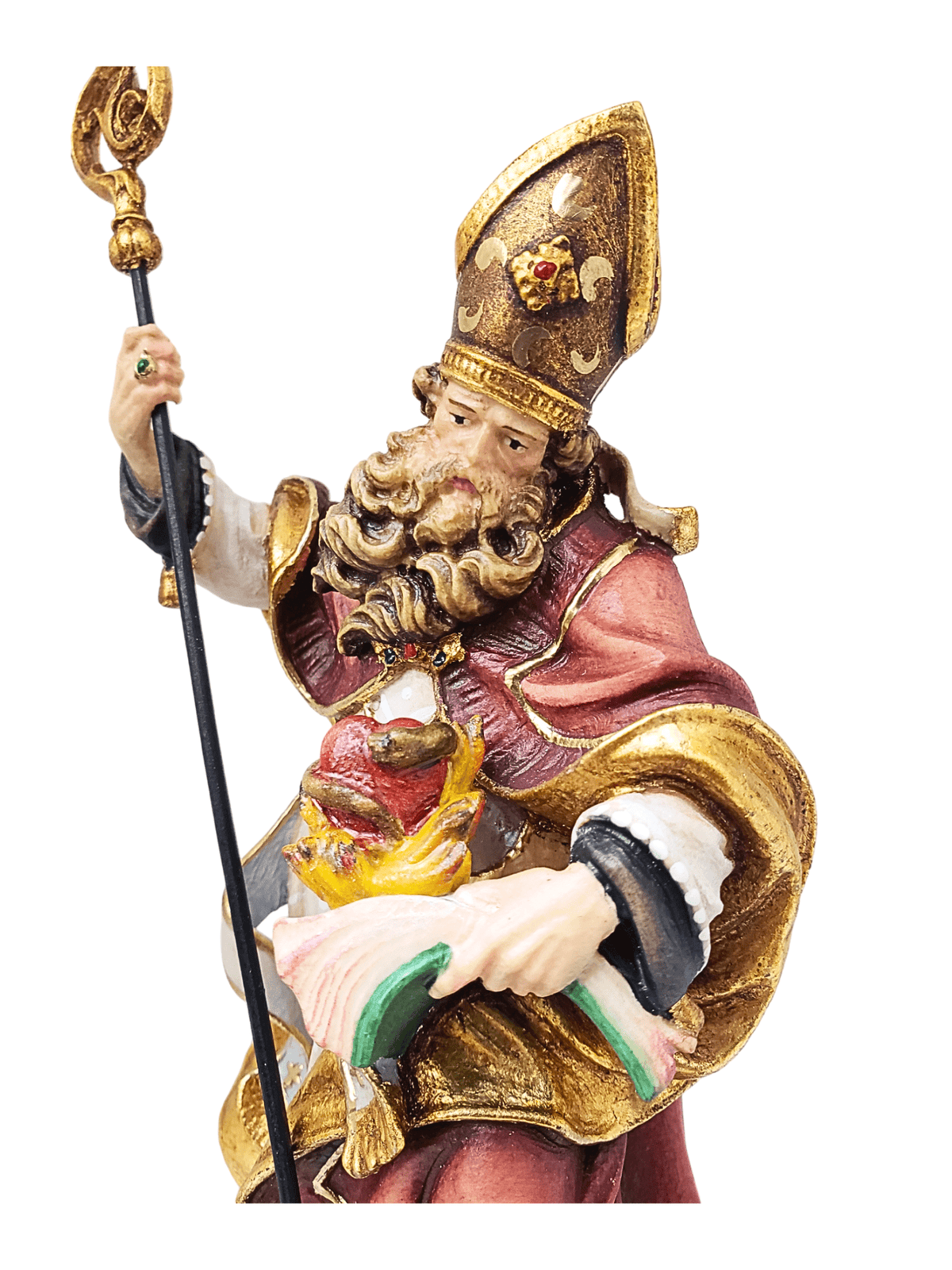 Imagem de Santo Agostinho de Madeira Italiana 20 cm-TerraCotta Arte Sacra