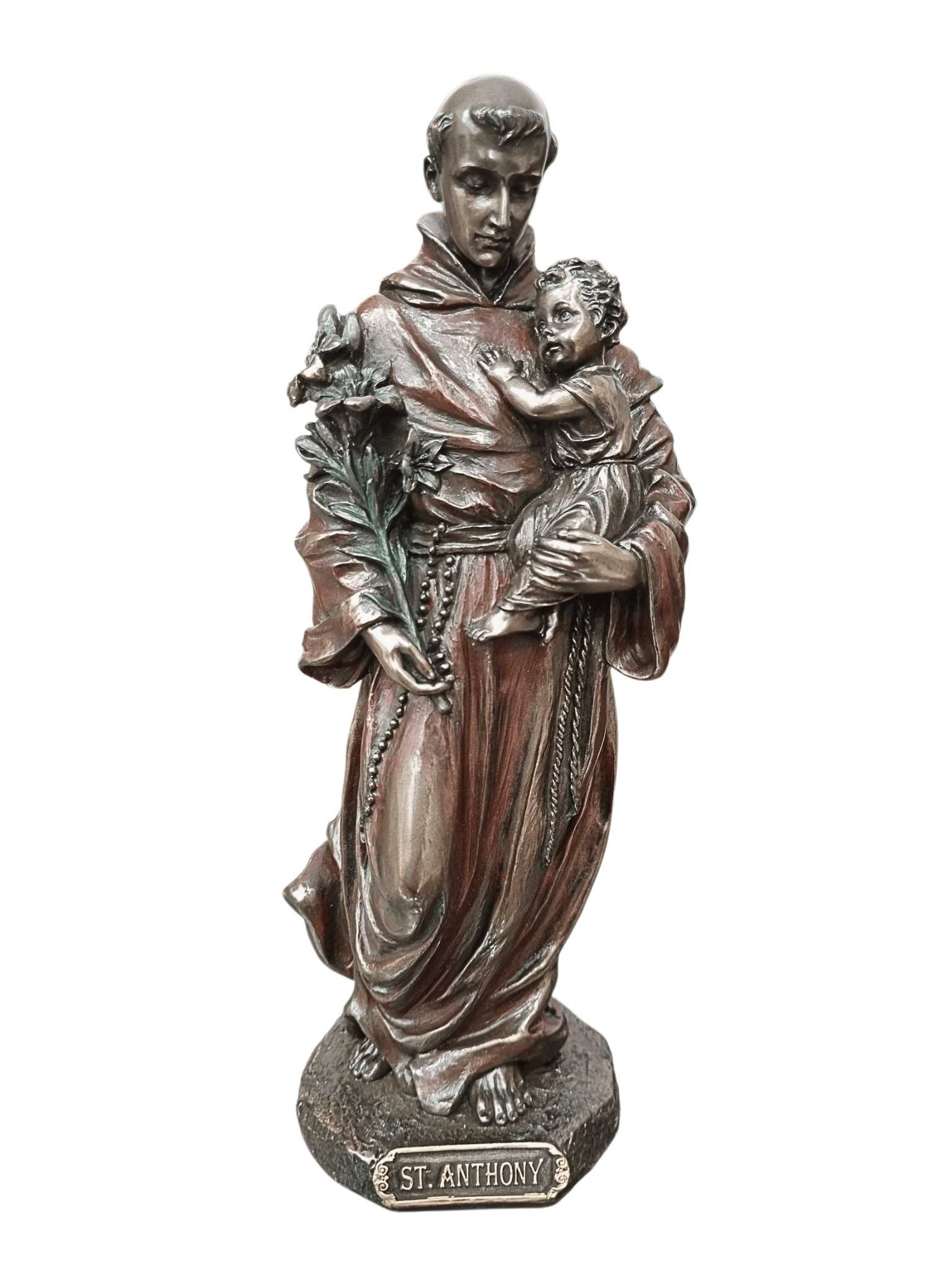 Imagem de Santo Antônio Acabamento em Bronze 20 cm-TerraCotta Arte Sacra