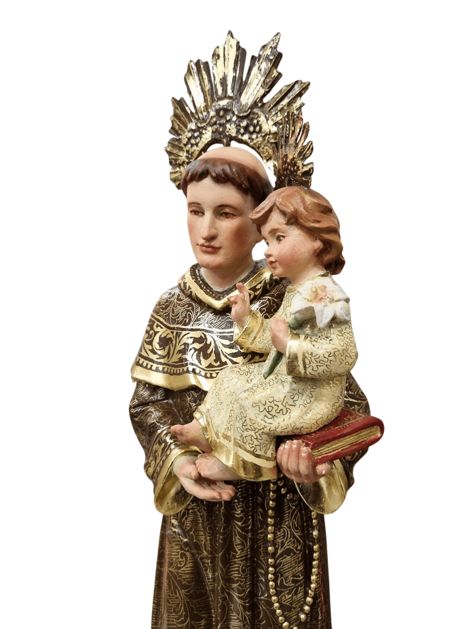 Imagem de Santo Antônio Policromado de 48 cm-TerraCotta Arte Sacra