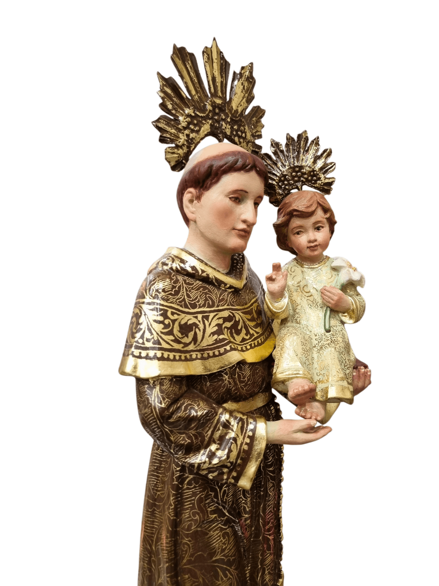 Imagem de Santo Antônio Policromado de 48 cm-TerraCotta Arte Sacra