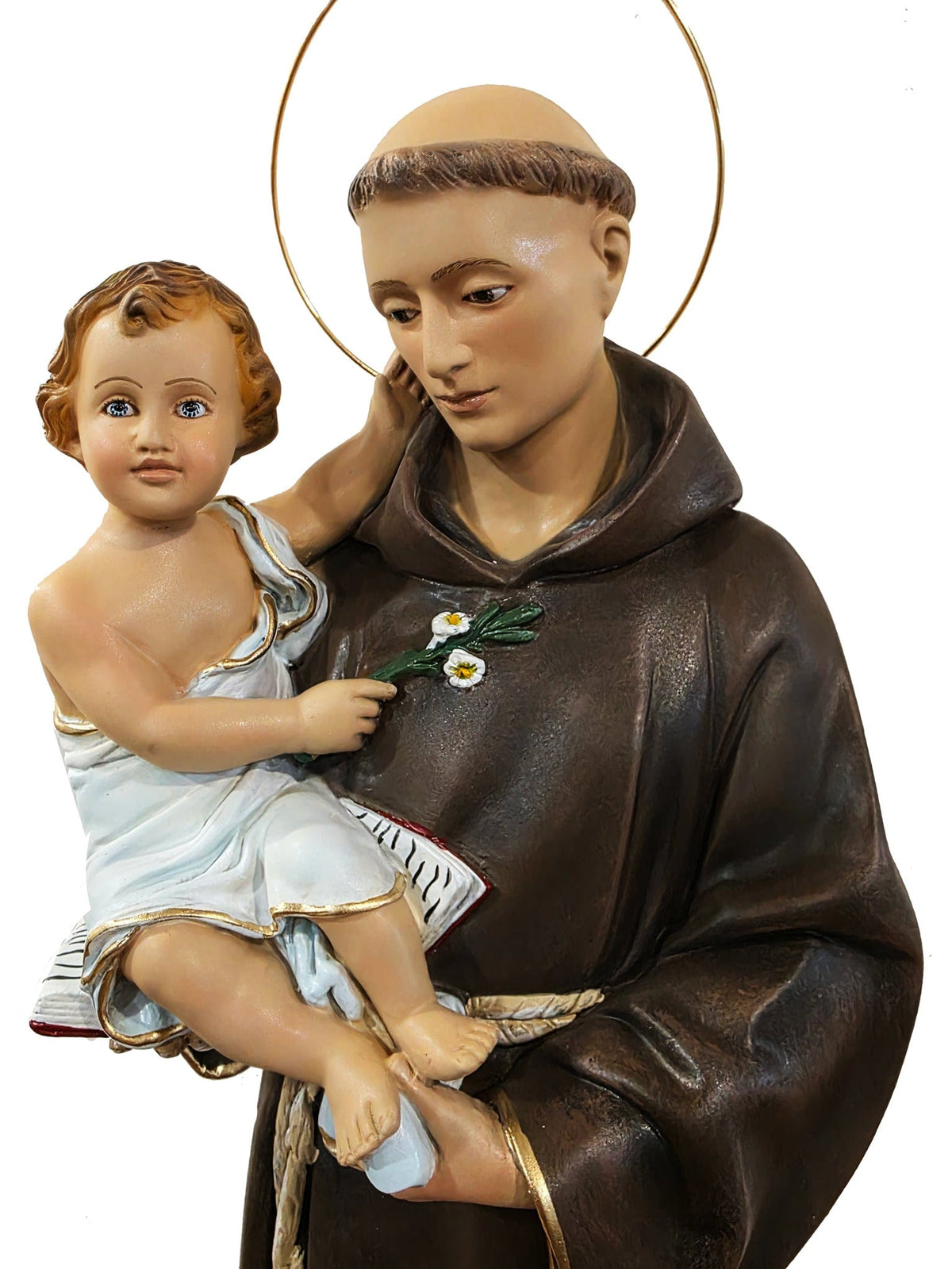 Imagem de Santo Antônio em Pó de Mármore 60 cm-TerraCotta Arte Sacra