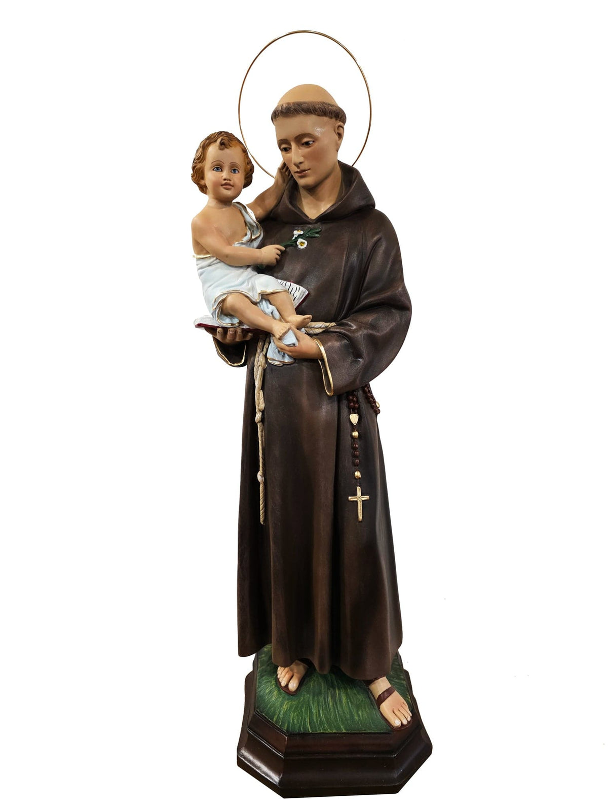 Imagem de Santo Antônio em Pó de Mármore 60 cm-TerraCotta Arte Sacra