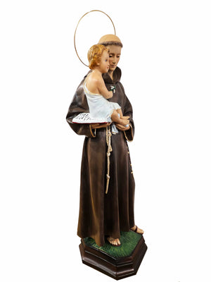 Imagem de Santo Antônio em Pó de Mármore 60 cm-TerraCotta Arte Sacra