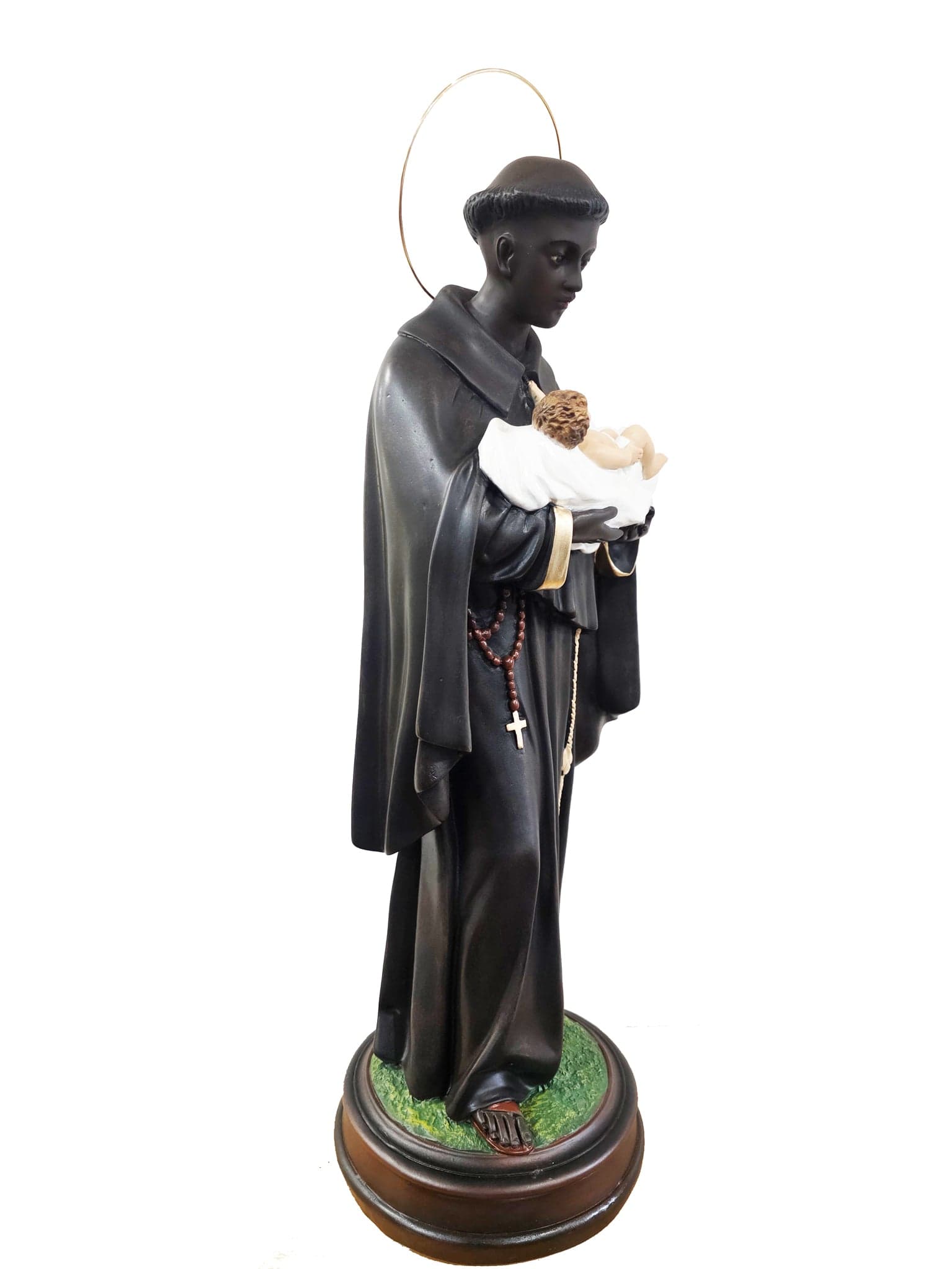 Imagem de São Benedito em Pó de Mármore 60 cm-TerraCotta Arte Sacra
