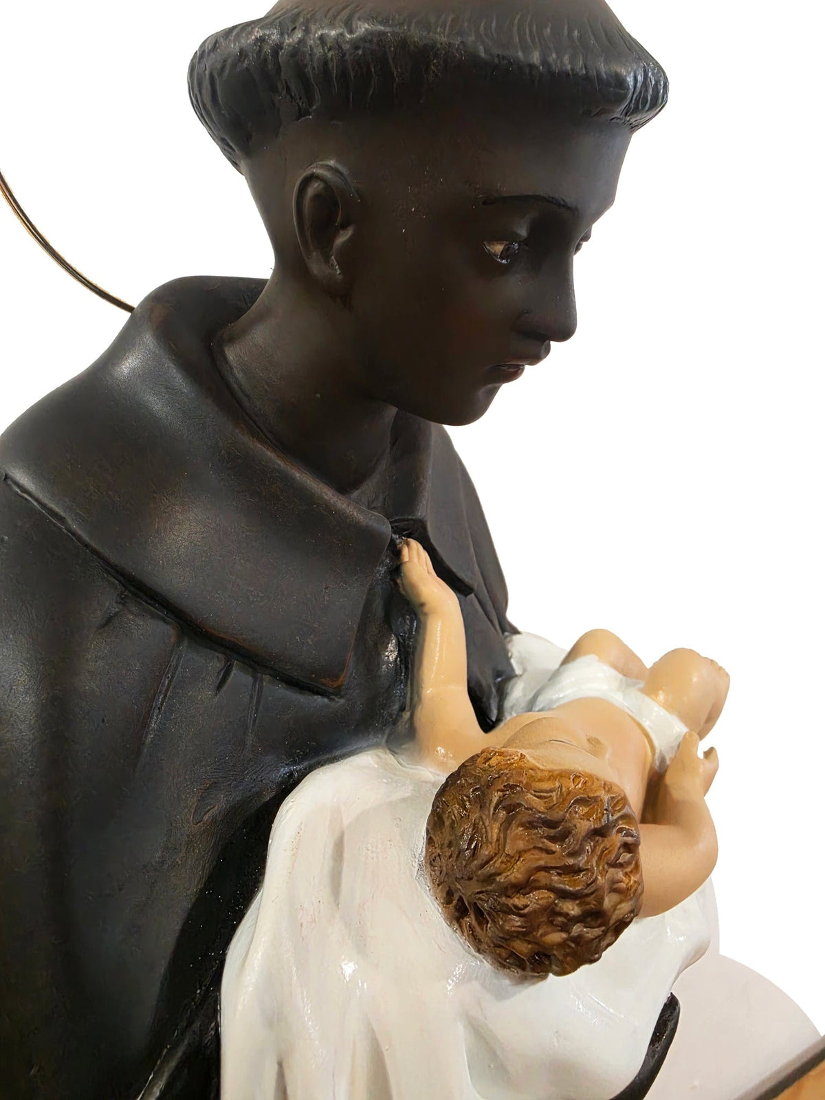 Imagem de São Benedito em Pó de Mármore 60 cm-TerraCotta Arte Sacra