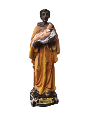 Imagem de São Benedito em Resina 12,50 cm-TerraCotta Arte Sacra