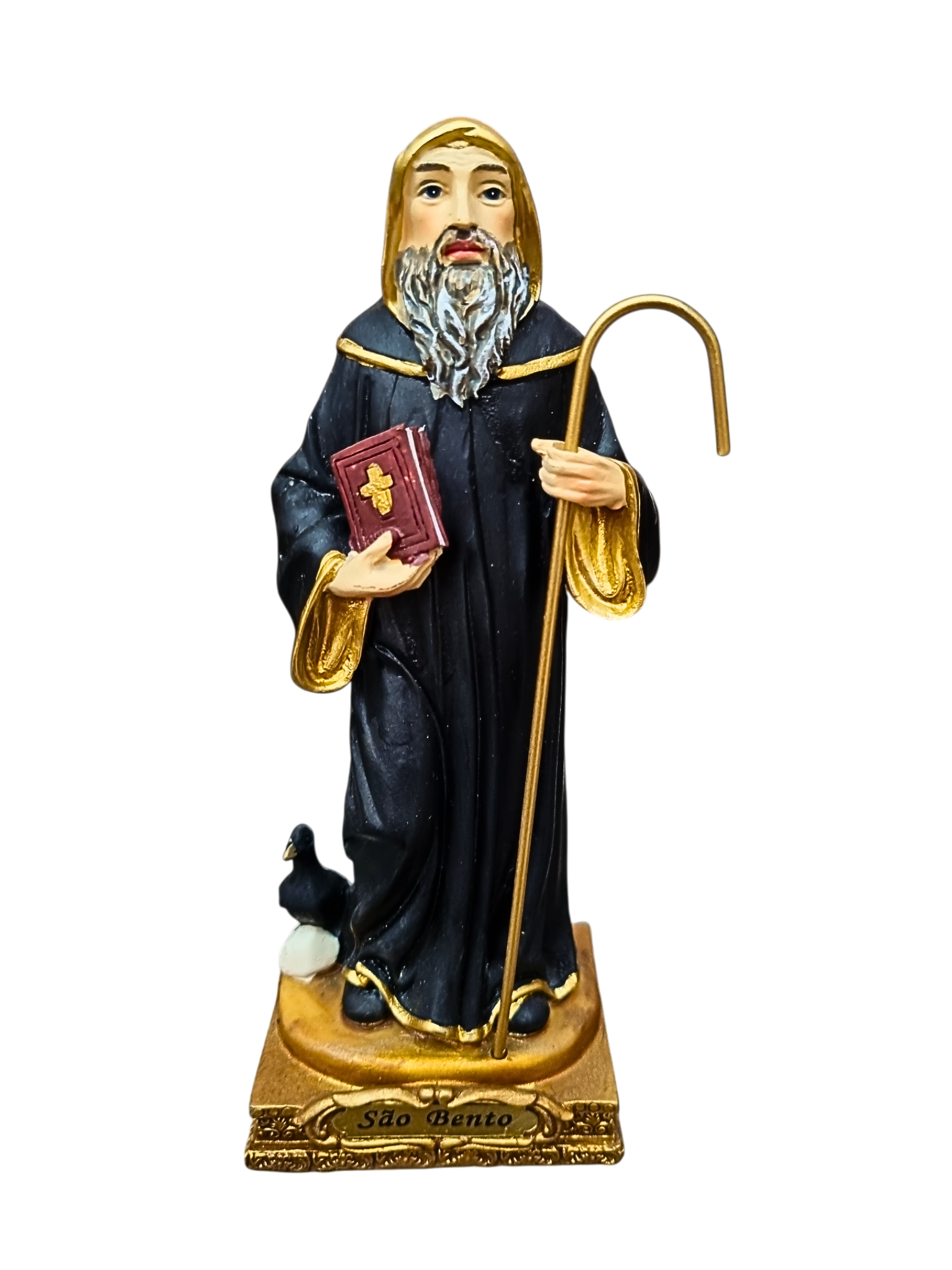 Imagem de São Bento em Resina 15 cm-TerraCotta Arte Sacra