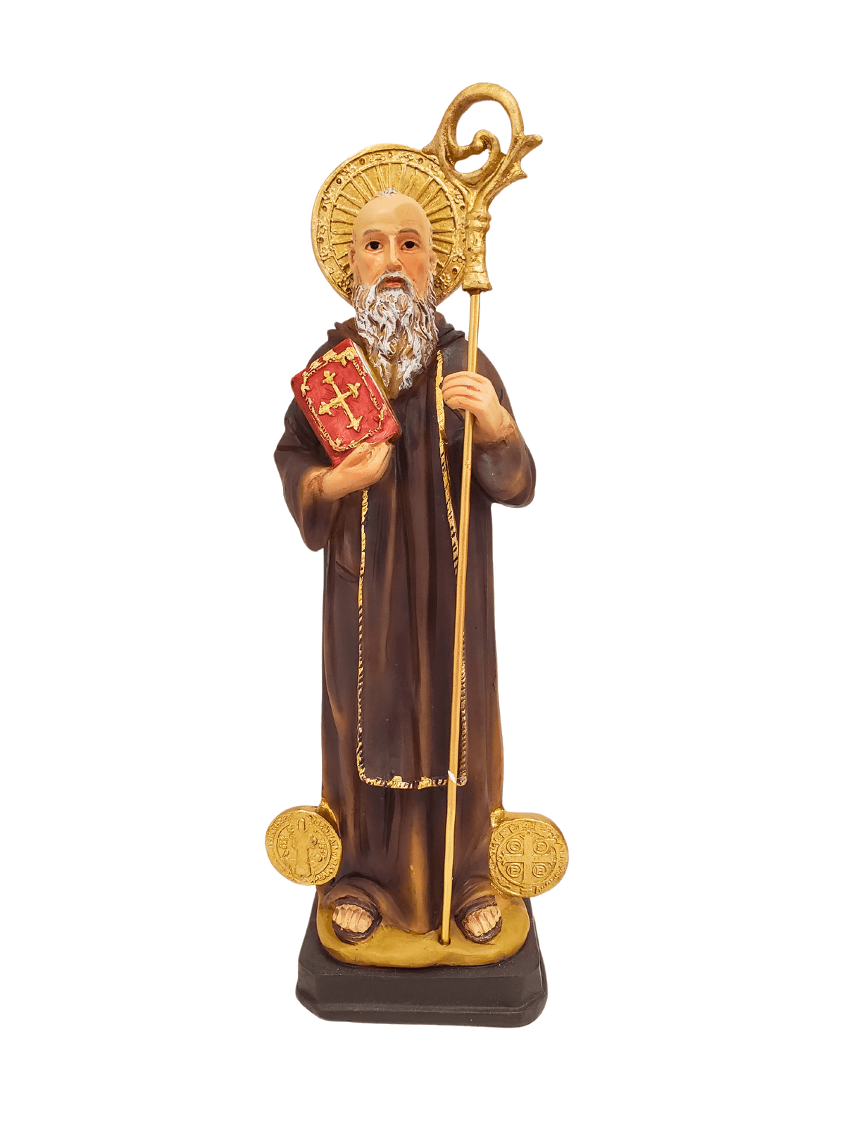 Imagem de São Bento em Resina 20 cm-TerraCotta Arte Sacra