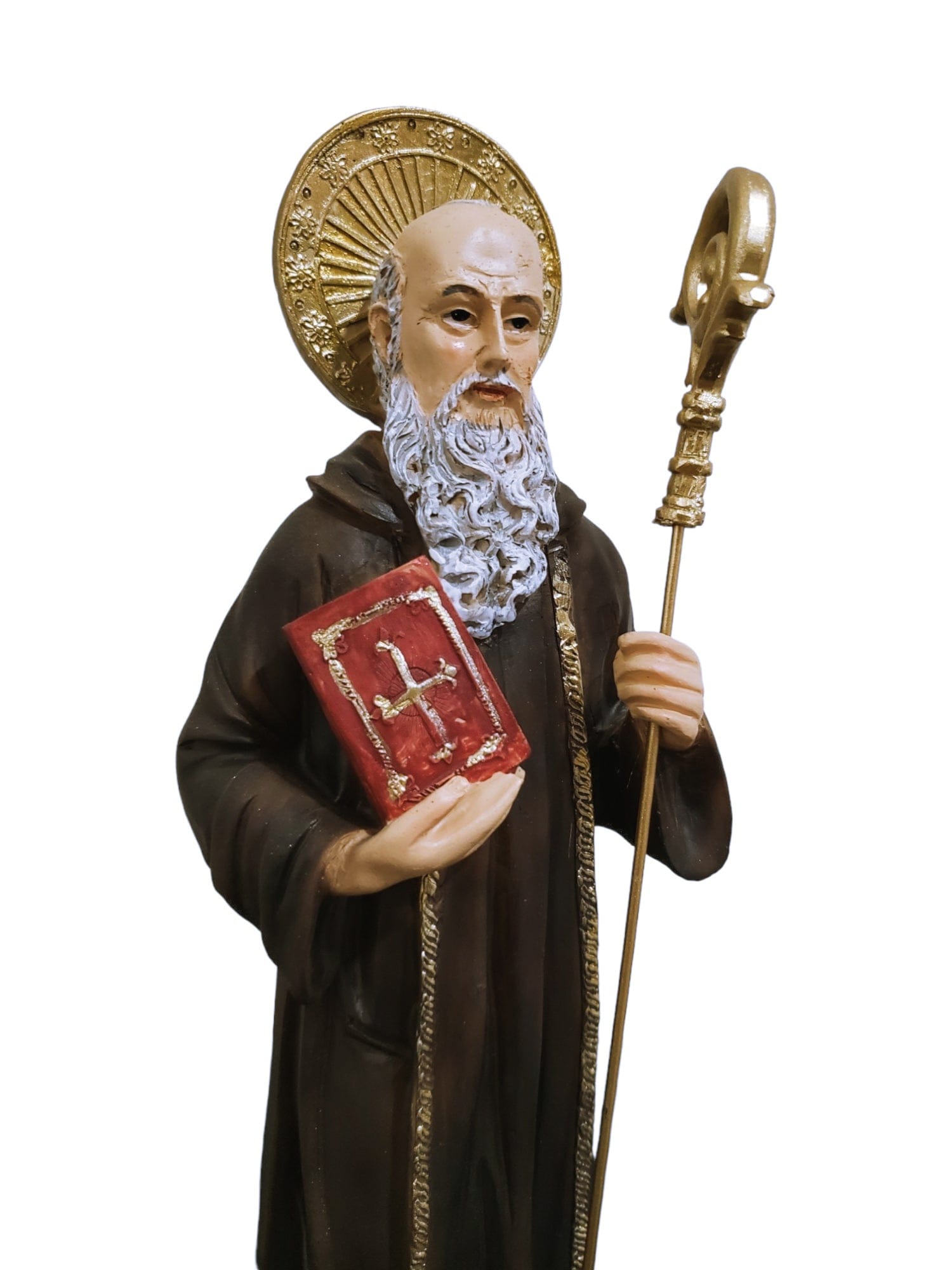 Imagem de São Bento em Resina 30 cm-TerraCotta Arte Sacra