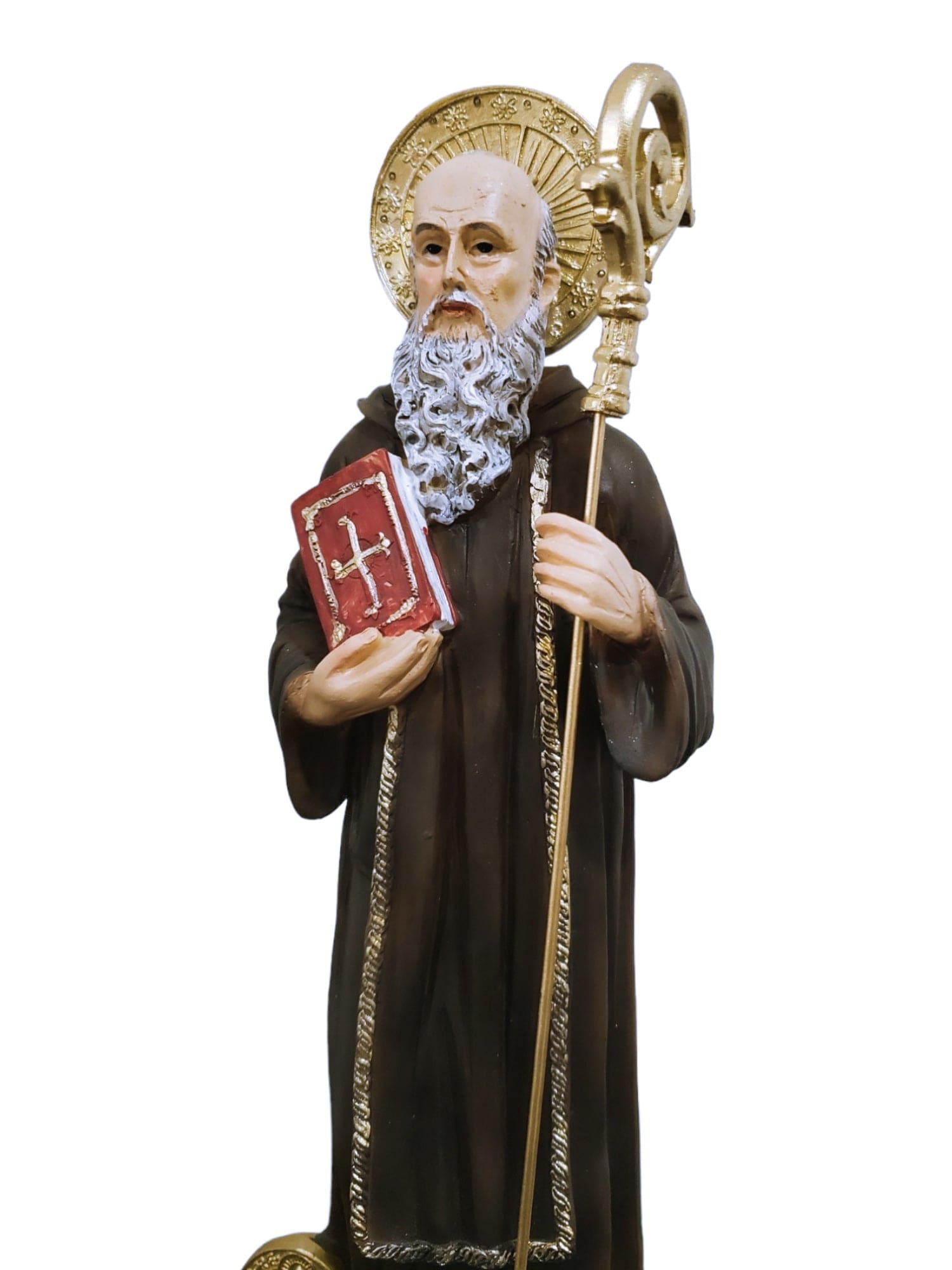 Imagem de São Bento em Resina 30 cm-TerraCotta Arte Sacra