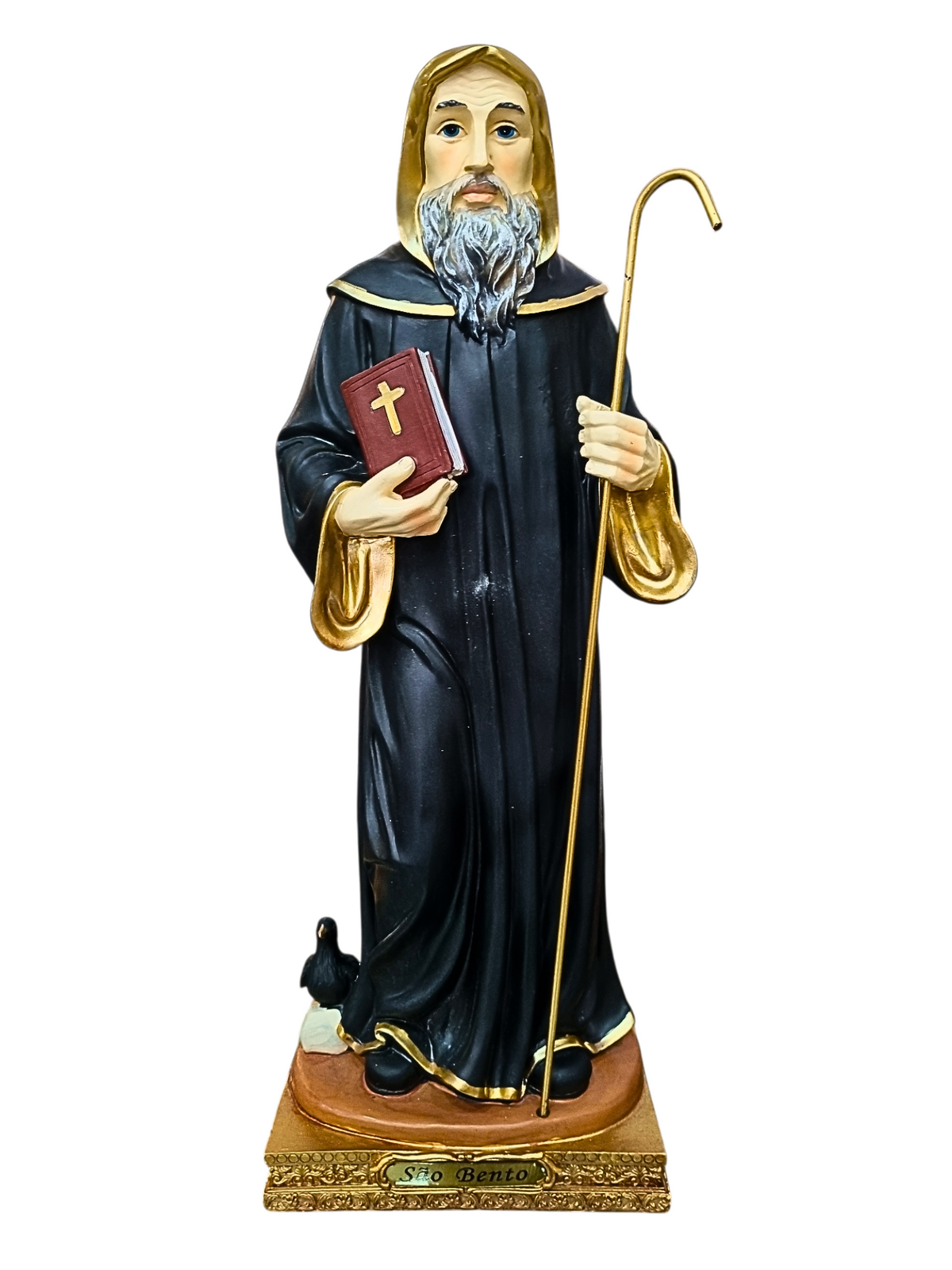 Imagem de São Bento em Resina 40 cm-TerraCotta Arte Sacra