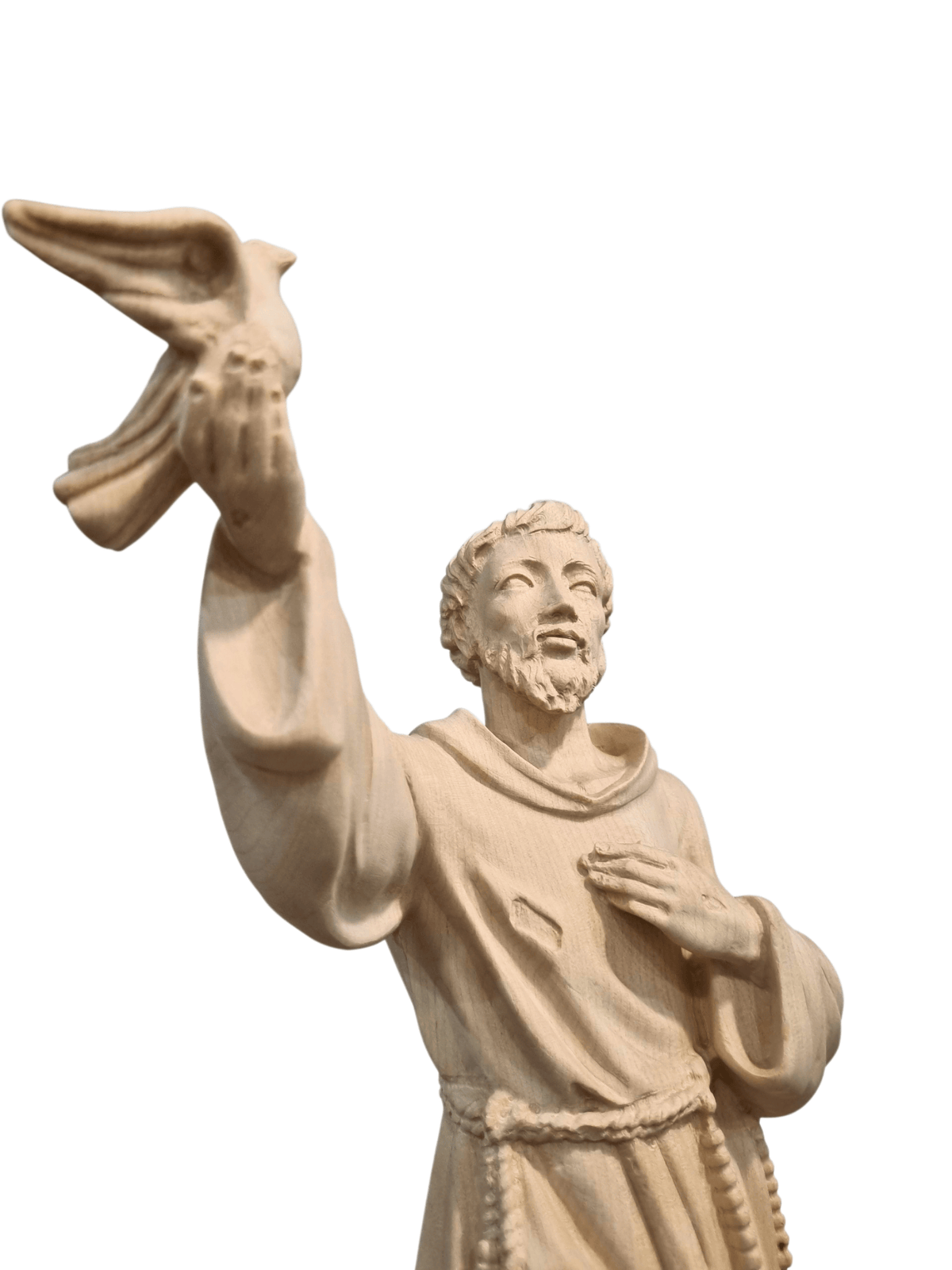 Imagem de São Francisco em Madeira Italiana Natural 40 cm-TerraCotta Arte Sacra