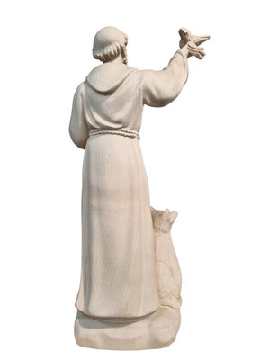 Imagem de São Francisco em Madeira Italiana Natural 40 cm-TerraCotta Arte Sacra