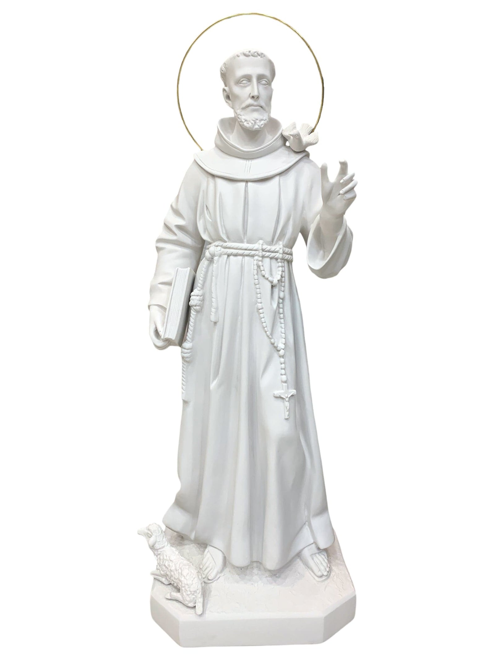 Imagem de São Francisco em Pó de Mármore 105 cm-TerraCotta Arte Sacra