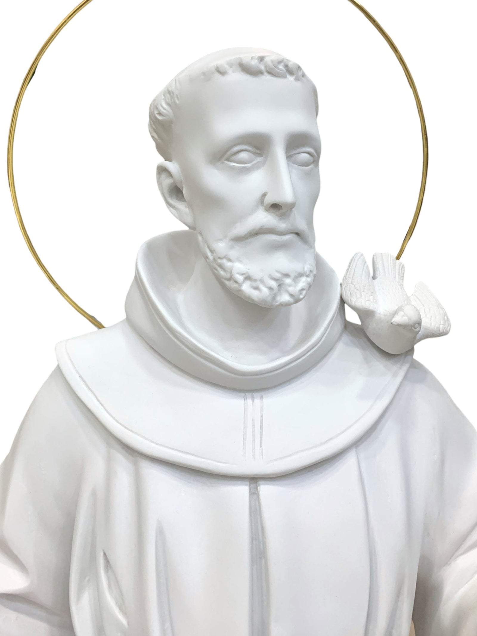 Imagem de São Francisco em Pó de Mármore 105 cm-TerraCotta Arte Sacra