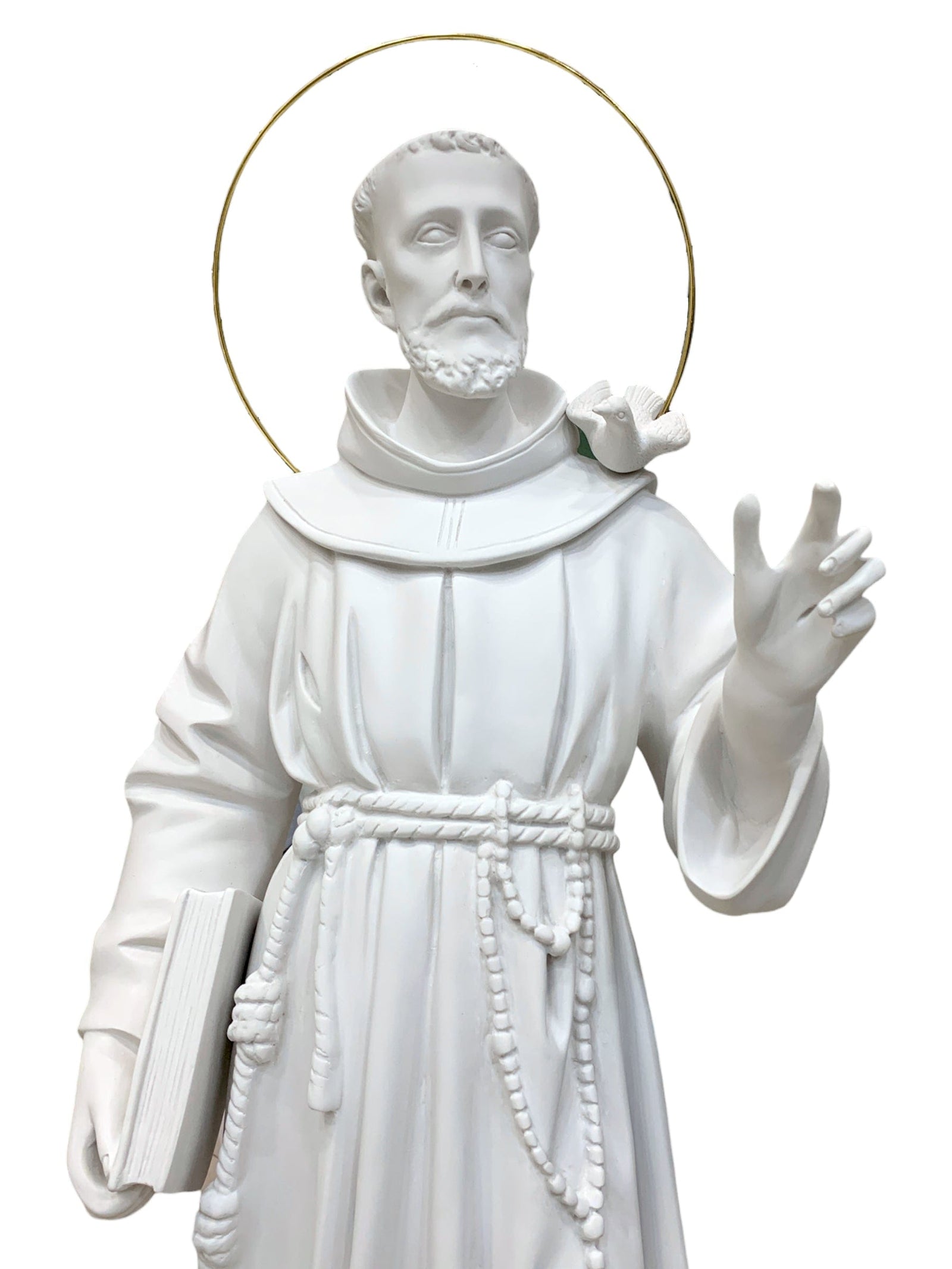 Imagem de São Francisco em Pó de Mármore 105 cm-TerraCotta Arte Sacra