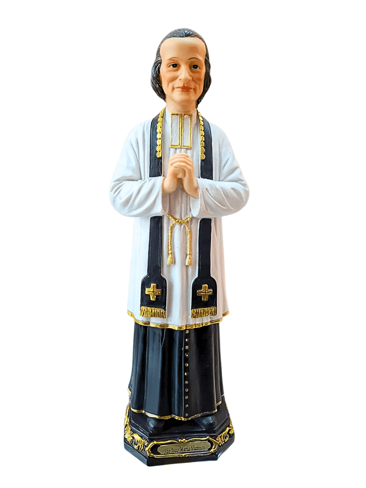 Imagem de São João Maria Vianney em Resina 30 cm-TerraCotta Arte Sacra