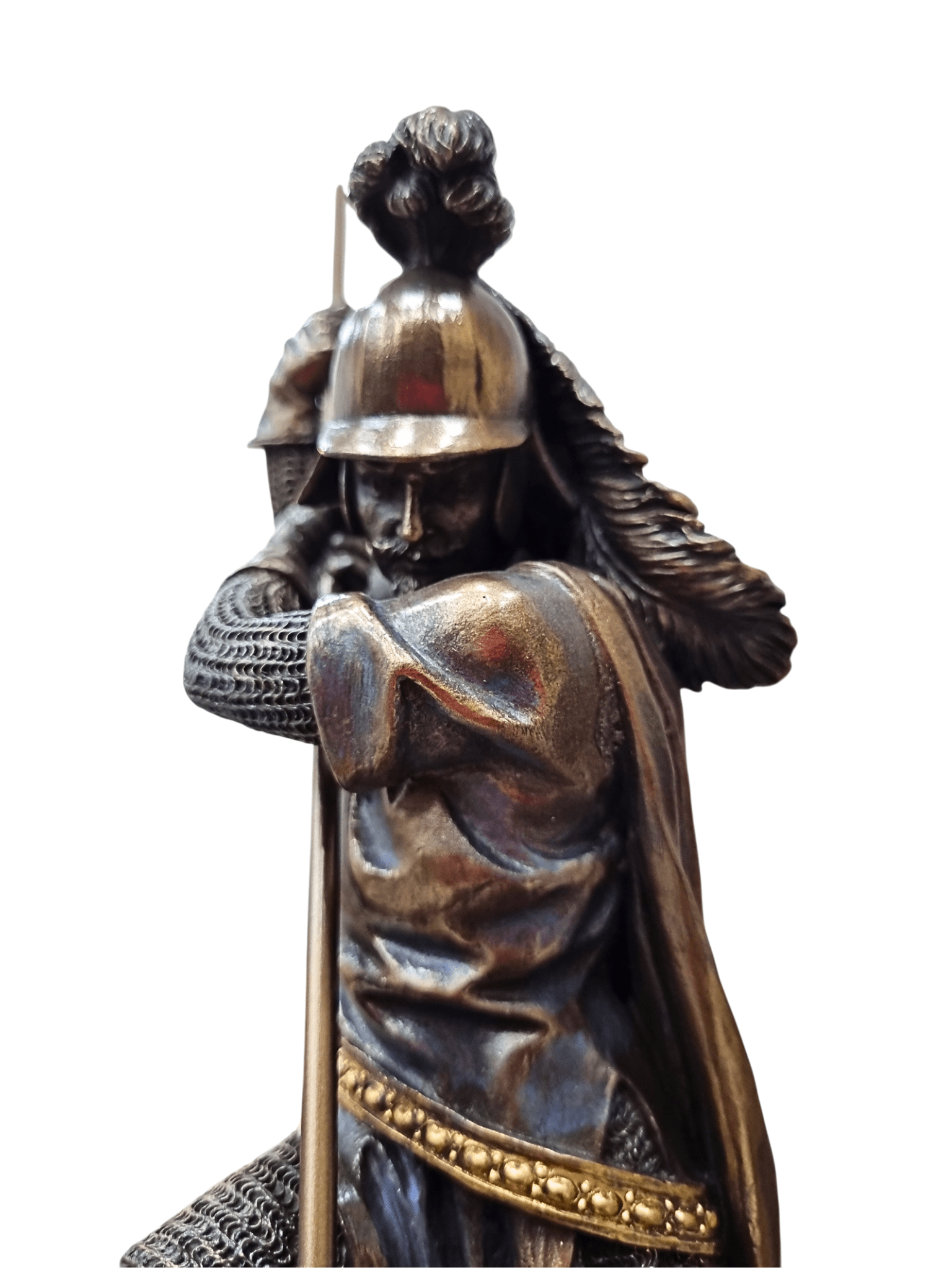 Imagem de São Jorge sem Cavalo com Acabamento em Bronze 31 cm-TerraCotta Arte Sacra