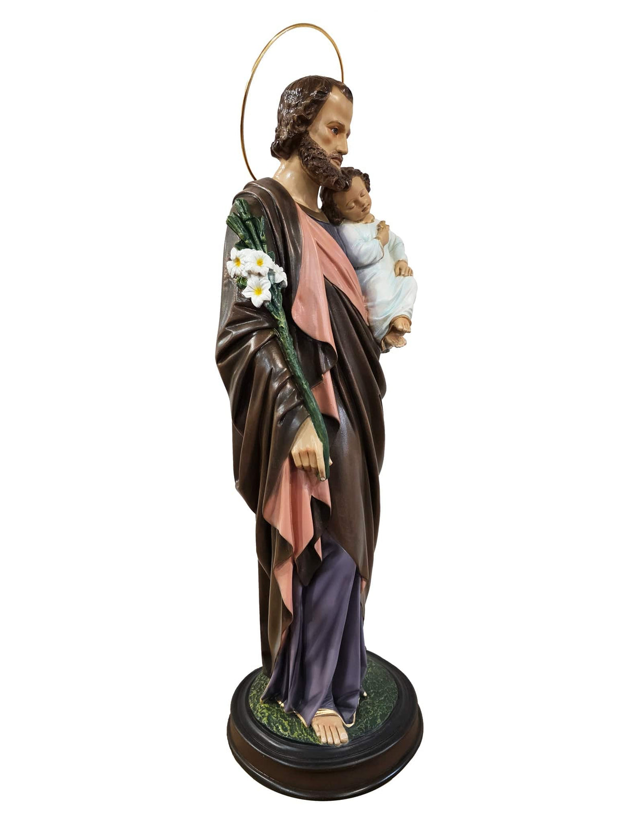 Imagem de São José 60 cm em Pó de Mármore-TerraCotta Arte Sacra