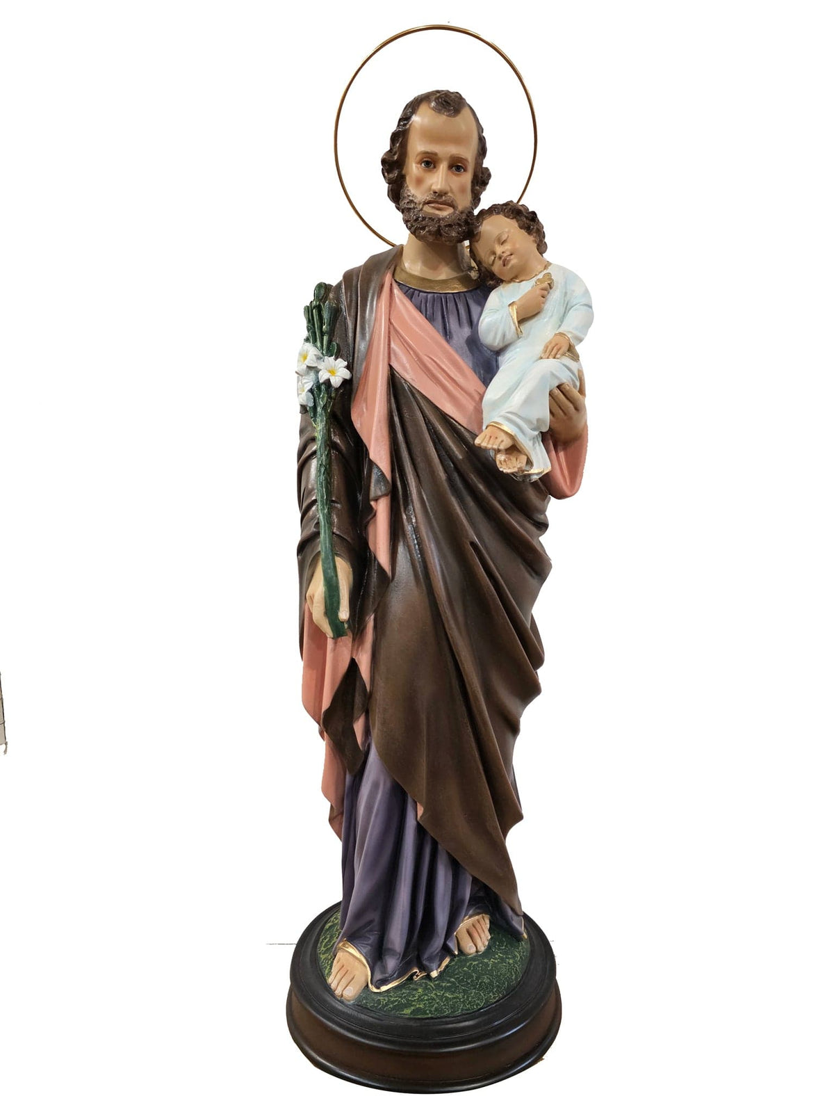 Imagem de São José 60 cm em Pó de Mármore-TerraCotta Arte Sacra