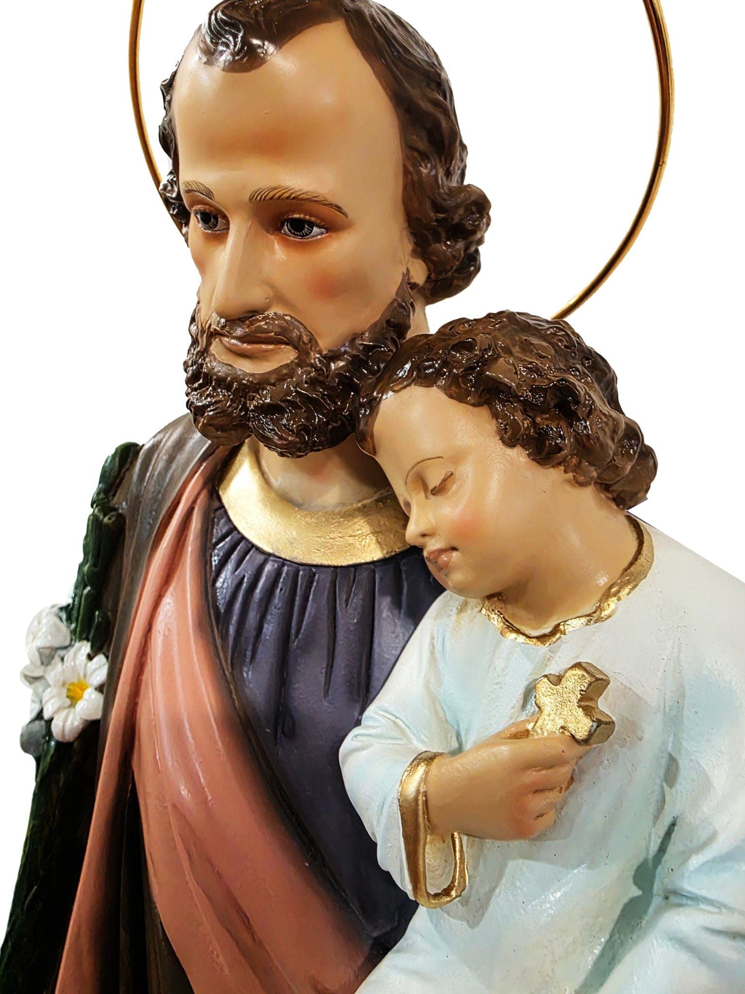 Imagem de São José 60 cm em Pó de Mármore-TerraCotta Arte Sacra