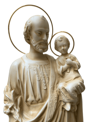 Imagem de São José Marfim em Pó de Mármore 43 cm-TerraCotta Arte Sacra