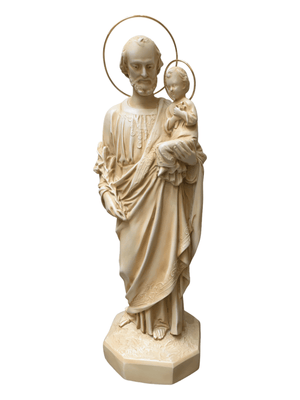 Imagem de São José Marfim em Pó de Mármore 43 cm-TerraCotta Arte Sacra