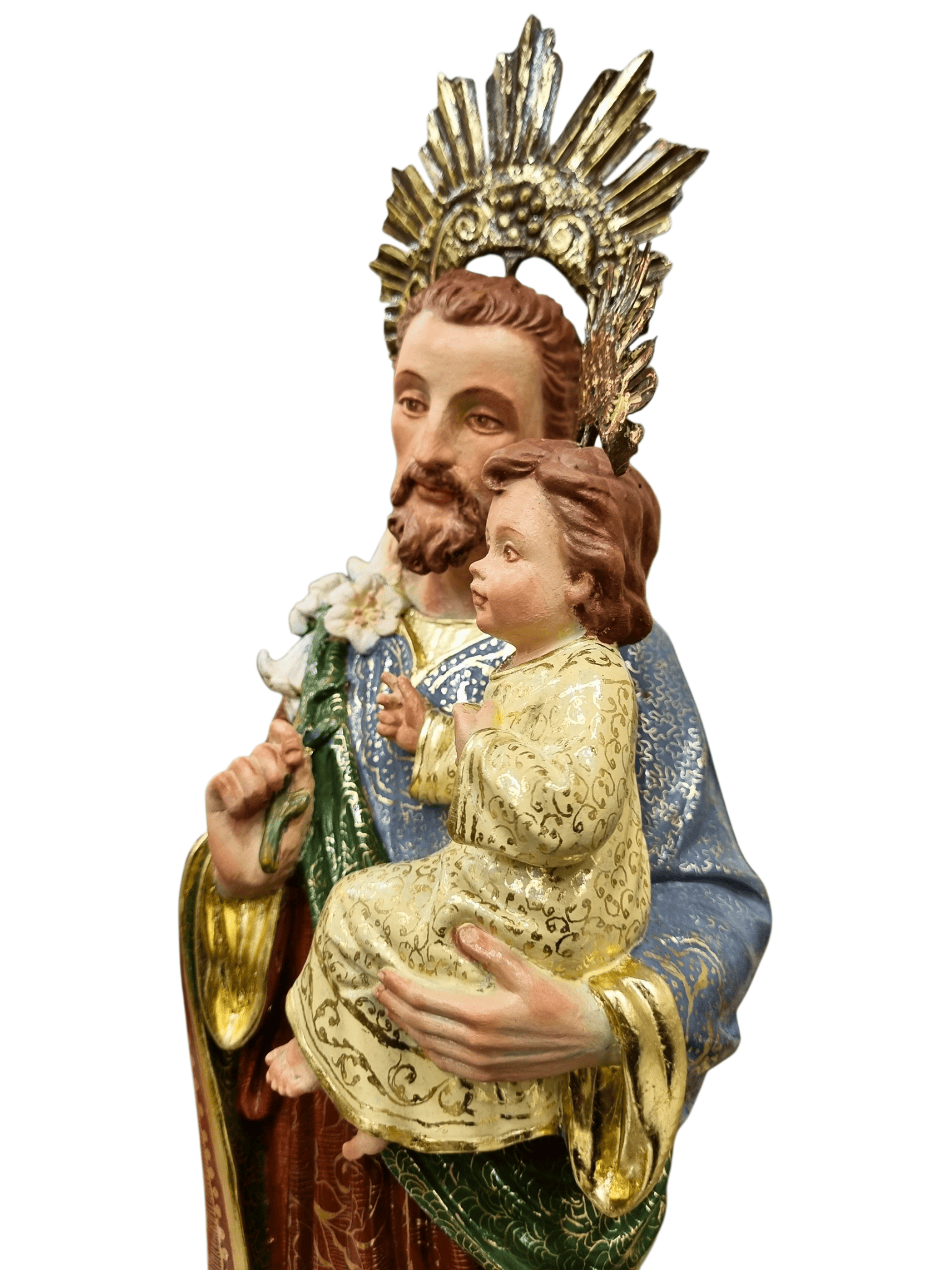 Imagem de São José Policromada 46 cm-TerraCotta Arte Sacra