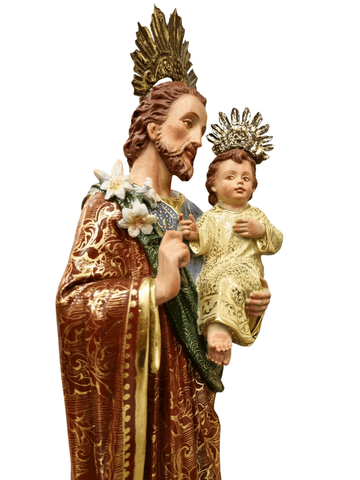 Imagem de São José Policromada 46 cm-TerraCotta Arte Sacra