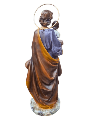 Imagem de São José em Pó de Mármore Colorida 25 cm-TerraCotta Arte Sacra