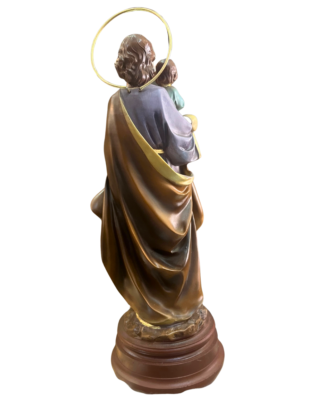 Imagem de São José em Pó de Mármore Colorida 25 cm-TerraCotta Arte Sacra
