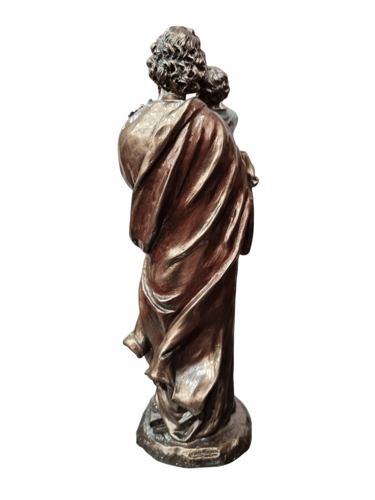 Imagem de São José em Pó de Mármore com Acabamento em Bronze 22 cm-TerraCotta Arte Sacra