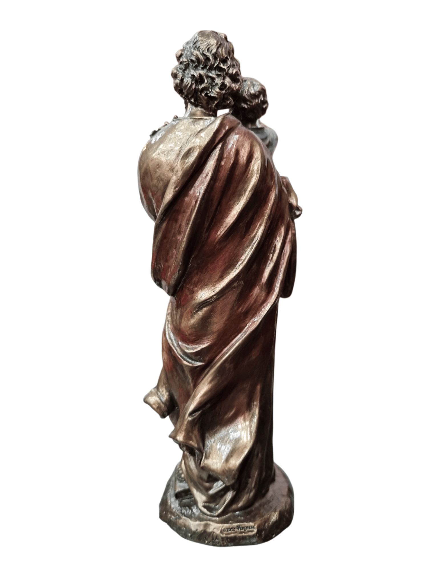 Imagem de São José em Pó de Mármore com Acabamento em Bronze 22 cm-TerraCotta Arte Sacra