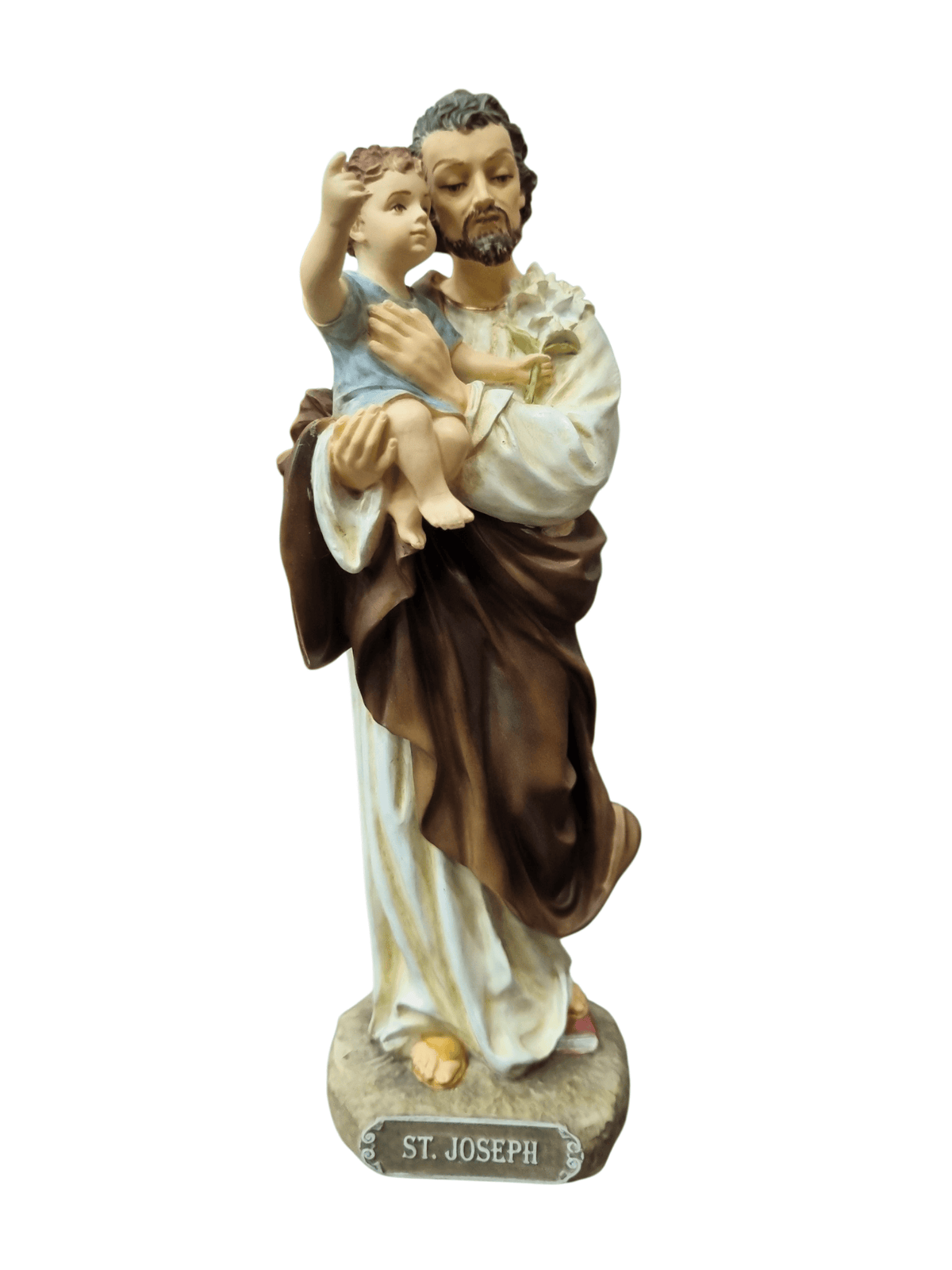 Imagem de São José em Resina Colorida 15,5 cm-TerraCotta Arte Sacra