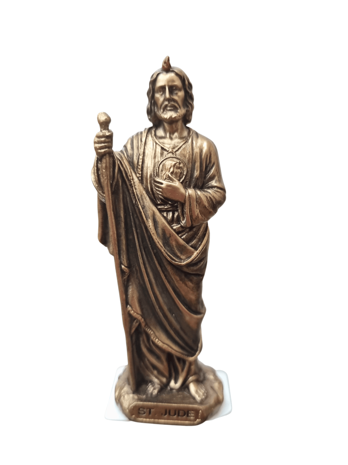 Imagem de São Judas Tadeu em Resina com Acabamento em Bronze 8,5 cm-TerraCotta Arte Sacra